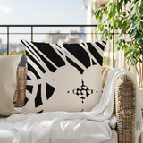 Aloe Abstract Reversible Indoor/Outdoor Square Pillow