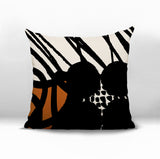 Aloe Abstract Reversible Indoor/Outdoor Square Pillow