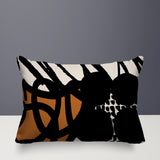 Aloe Abstract Reversible Indoor/Outdoor Rectangle Pillow