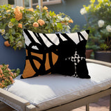 Aloe Abstract Reversible Indoor/Outdoor Rectangle Pillow