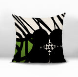 Aloe Abstract Reversible Indoor/Outdoor Square Pillow