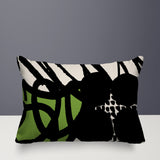 Aloe Abstract Reversible Indoor/Outdoor Rectangle Pillow