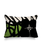 Aloe Abstract Reversible Indoor/Outdoor Rectangle Pillow
