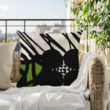 Aloe Abstract Reversible Indoor/Outdoor Square Pillow