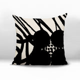 Aloe Abstract Reversible Indoor/Outdoor Square Pillow