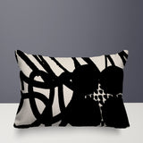 Aloe Abstract Reversible Indoor/Outdoor Rectangle Pillow