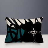 Aloe Abstract Reversible Indoor/Outdoor Rectangle Pillow