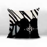 Aloe Abstract Reversible Indoor/Outdoor Square Pillow