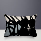 Aloe Abstract Reversible Indoor/Outdoor Rectangle Pillow