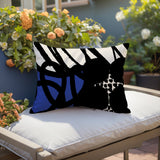 Aloe Abstract Reversible Indoor/Outdoor Rectangle Pillow