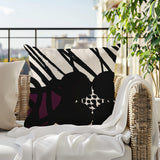 Aloe Abstract Reversible Indoor/Outdoor Square Pillow