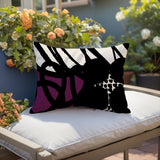 Aloe Abstract Reversible Indoor/Outdoor Rectangle Pillow