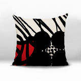 Aloe Abstract Reversible Indoor/Outdoor Square Pillow