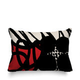 Aloe Abstract Reversible Indoor/Outdoor Rectangle Pillow