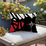 Aloe Abstract Reversible Indoor/Outdoor Rectangle Pillow