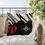 Aloe Abstract Reversible Indoor/Outdoor Square Pillow