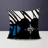 Aloe Abstract Reversible Indoor/Outdoor Square Pillow