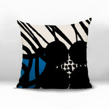 Aloe Abstract Reversible Indoor/Outdoor Square Pillow