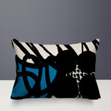 Aloe Abstract Reversible Indoor/Outdoor Rectangle Pillow