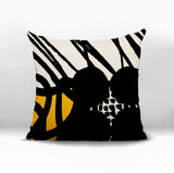 Aloe Abstract Reversible Indoor/Outdoor Square Pillow