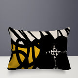 Aloe Abstract Reversible Indoor/Outdoor Rectangle Pillow