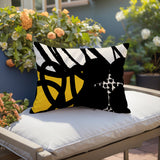 Aloe Abstract Reversible Indoor/Outdoor Rectangle Pillow