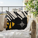 Aloe Abstract Reversible Indoor/Outdoor Square Pillow