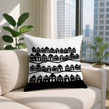 Amiro Tiny Houses Reversible Indoor/Outdoor Square Pillow