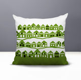 Amiro Tiny Houses Reversible Indoor/Outdoor Square Pillow
