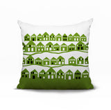 Amiro Tiny Houses Reversible Indoor/Outdoor Square Pillow