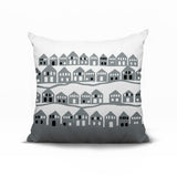 Amiro Tiny Houses Reversible Indoor/Outdoor Square Pillow