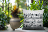Amiro Tiny Houses Reversible Indoor/Outdoor Square Pillow