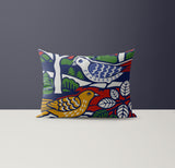 Amyro Microsuede Lumbar Throw Pillow in Red; Green; Yellow - Size 20x14