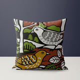 Amyro Microsuede Square Throw Pillow in Black; Green - Size 20x20
