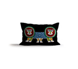 PolyTwill Lion Folksy Lumbar Indoor/Outdoor Throw Pillow