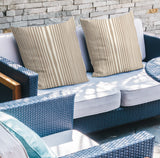 Anja Penny Ticking Square Indoor/Outdoor Throw Pillow