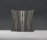 Anja Penny Ticking Square Indoor/Outdoor Throw Pillow