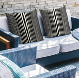 Anja Penny Ticking Lumbar Indoor/Outdoor Throw Pillow
