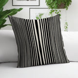 Anja Penny Ticking Square Indoor/Outdoor Throw Pillow