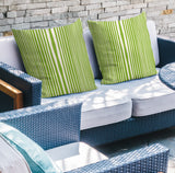 Anja Penny Ticking Lumbar Indoor/Outdoor Throw Pillow