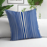 Anja Penny Ticking Square Indoor/Outdoor Throw Pillow