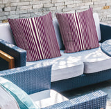 Anja Penny Ticking Lumbar Indoor/Outdoor Throw Pillow