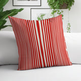Anja Penny Ticking Square Indoor/Outdoor Throw Pillow