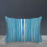 Anja Penny Ticking Lumbar Indoor/Outdoor Throw Pillow