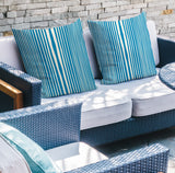 Anja Penny Ticking Lumbar Indoor/Outdoor Throw Pillow