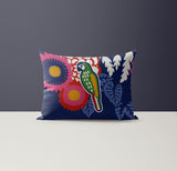 Ares Microsuede Lumbar Throw Pillow in Red; Pink; Green - Size 20x14