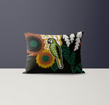 Ares Microsuede Lumbar Throw Pillow in Black; Brown; Green - Size 20x14