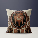 Aro Microsuede Square Pillow in Beige/Brown/Black - Size 20x20