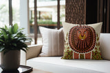 Aro Microsuede Square Pillow in Beige/Brown/Green - Size 20x20