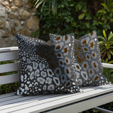 Ashly Zebra Print Indoor/Outdoor Reversible Square Pillow
